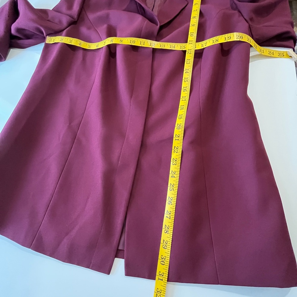 Vintage Le‎ Suit Burgundy Wedding Guest Skirt Suit 14W Embroidered Event - Picture 9 of 13